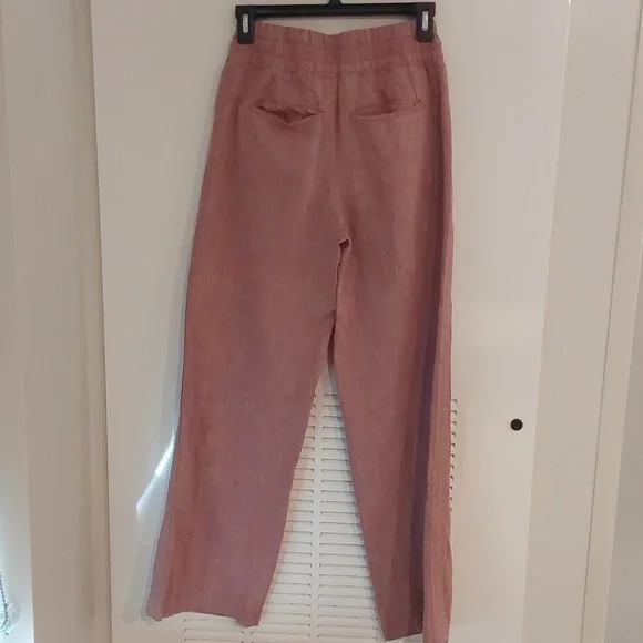 Athleta Cabo Linen Wide Leg Pants Womens Size 2P - Picture 4 of 9